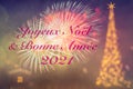 `Joyeux NoÃÂ«l & Bonne annÃÂ©e 2021` means `Merry Christmas and Happy New Year` in French. Royalty Free Stock Photo