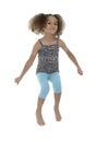 Joyful Active Girl Jumping With Joy Royalty Free Stock Photo