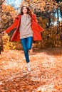 Joyful autumn mood Royalty Free Stock Photo