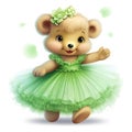 Joyful bear ballet clipart