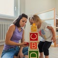 Joyful bonding over wooden objects