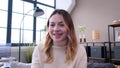 Woman Farewell During Video Call And Saying Goodbye At Home