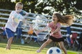 Joyful children soap bubbles Royalty Free Stock Photo