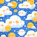 Joyful Clouds - Charming Anime-Style Cloud Design