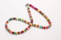 Joyful Colors of Jewelery Beads Multi Colored Chain Collection Royalty Free Stock Photo