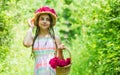 Joyful day. Hairstyle of nature. mothers day. happy womens day. Portrait of small kid with flowers. love and beauty Royalty Free Stock Photo