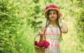 Joyful day. Hairstyle of nature. mothers day. happy womens day. Portrait of small kid with flowers. love and beauty Royalty Free Stock Photo