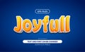 Joyful editable text effect. eps vector file.fun children for game or kid book