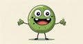 Joyful Green Pickle Character