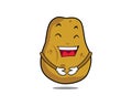 Joyful and Happy Potato Character