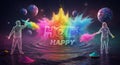 A joyful Holi celebration Royalty Free Stock Photo