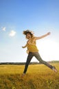 Joyful jump Royalty Free Stock Photo