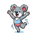 Joyful Koala in Gaming Royalty Free Stock Photo