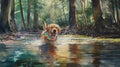 JOYFUL MEADOW: GOLDEN RETRIEVER'S PLAYTIME