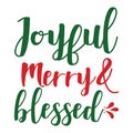 Joyful merry and bright, Christmas Tee Print, Merry Christmas