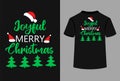 Joyful Merry Christmas Typography T-Shirt Design