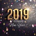 Joyful New Year 2019 Greeting card Royalty Free Stock Photo