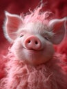 Joyful Oinks: The Tale of a Smiling Woolen Pig