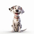 Joyful And Optimistic Dalmatian Dog In Pixar-style Rendered In Cinema4d