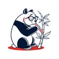 Joyful Panda in Teaching Royalty Free Stock Photo
