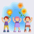 Joyful picture for decorating children`s parties