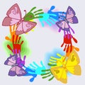 Joyful picture for decorating children`s parties