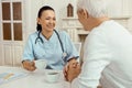 Joyful positive nurse having a break from work Royalty Free Stock Photo