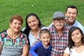 Joyful real ethnic family portrait