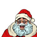 Joyful Santa Claus character. Christmas and New Year, winter seasonal holiday in December