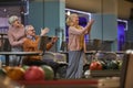 Joyful Senior People Playing Bowling Royalty Free Stock Photo