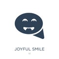 joyful smile icon in trendy design style. joyful smile icon isolated on white background. joyful smile vector icon simple and