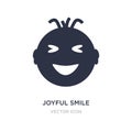 joyful smile icon on white background. Simple element illustration from UI concept