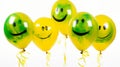 Joyful Smiley Balloons Cluster Royalty Free Stock Photo