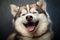 Joyful Smiling dog closeup. Generate Ai