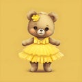 Joyful teddy tutu pose Royalty Free Stock Photo
