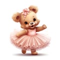 Joyful teddy tutu pose Royalty Free Stock Photo