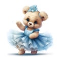 Joyful teddy tutu pose Royalty Free Stock Photo