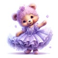 Joyful teddy tutu pose Royalty Free Stock Photo