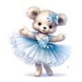 Joyful teddy tutu pose Royalty Free Stock Photo