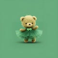 Joyful teddy tutu pose Royalty Free Stock Photo