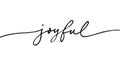 Joyful word, vector brush lettering.