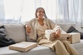 joyful young african american woman in Royalty Free Stock Photo