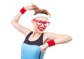 Joyfull young fitness woman Royalty Free Stock Photo