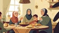 Joyous Family Feast: Embracing Togetherness and Tradition in Ramadan Celebrations.