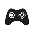 Joypad, Game Controller for Videogame Glyph Pictogram. Joystick for Game Console, Computer, PS Silhouette Icon. Computer Royalty Free Stock Photo