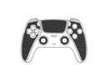 Joypad. Modern gaming joystick. Hand-drawn Gamepad. Illustration in sketch style. Vector image