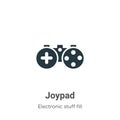 Joypad vector icon on white background. Flat vector joypad icon symbol sign from modern electronic stuff fill collection for Royalty Free Stock Photo