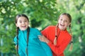 Joys of childhood. Childhood friends natural outdoors. Happy children enjoy summer holidays. Childhood protection. Child