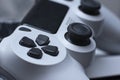 Joystic. Close up macro view from Dualshock 4 wireless controller Royalty Free Stock Photo