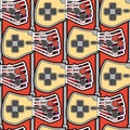Joystick Anatomy pattern seamless. Gamepad with internal organ background. Retro Video game controller and bones texture